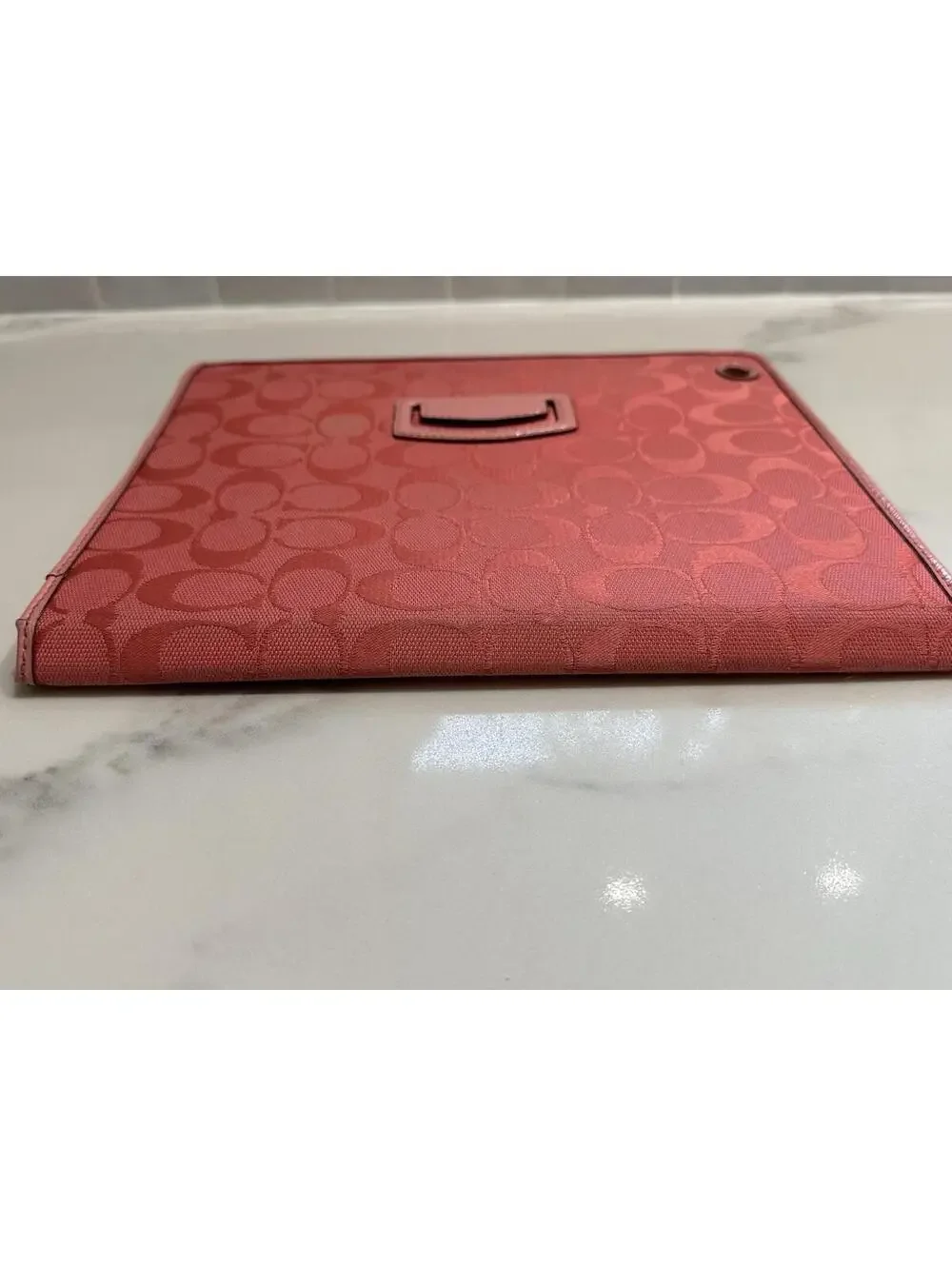 Coach Pink Canvas Signature Print iPad 2 Smart Cover Case $68